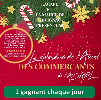 Consultez le calendrier de l'avent des commerants de Lvignac